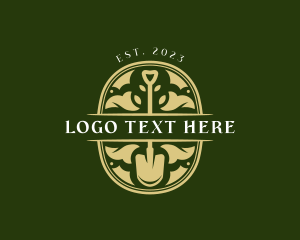 Botanist - Yard Landscaping Shovel logo design