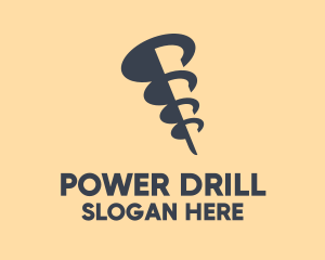 Drill - Gray Drilling Screw logo design