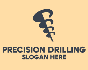 Drilling - Gray Drilling Screw logo design