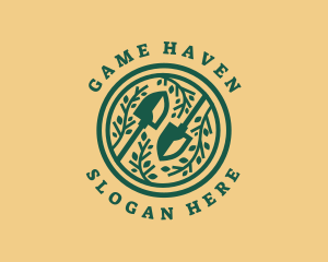 Shovel Garden Planting Logo