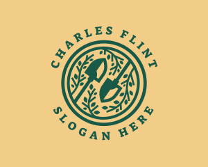 Shovel Garden Planting logo design