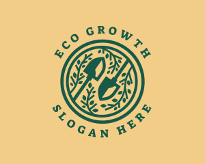 Greenhouse - Shovel Garden Planting logo design