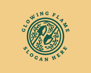 Shovel Garden Planting logo design