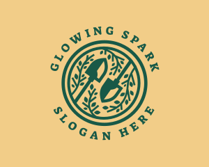 Shovel Garden Planting logo design