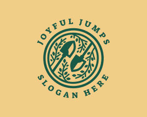 Shovel Garden Planting logo design