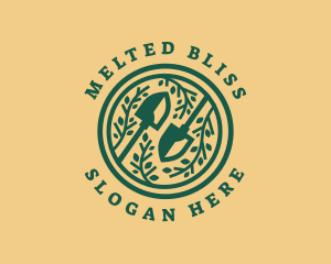 Shovel Garden Planting logo design