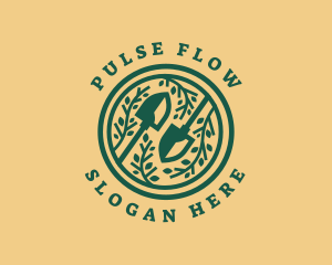 Shovel Garden Planting logo design