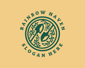 Shovel Garden Planting logo design