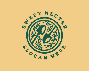 Shovel Garden Planting logo design