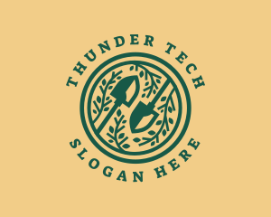 Shovel Garden Planting logo design