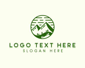 Mountaineer - Forest Mountain Trees logo design