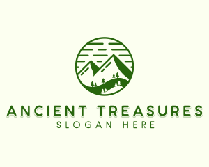 Forest Mountain Trees logo design