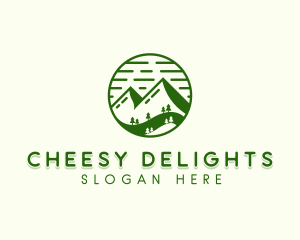 Forest Mountain Trees logo design