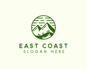 Forest Mountain Trees logo design