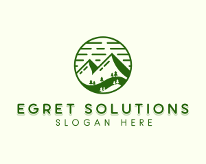 Forest Mountain Trees logo design