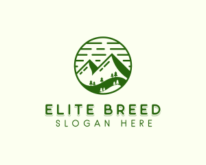 Forest Mountain Trees logo design