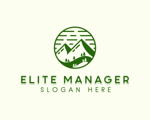 Forest Mountain Trees logo design