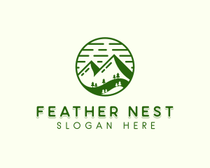 Forest Mountain Trees logo design