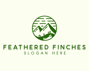 Forest Mountain Trees logo design