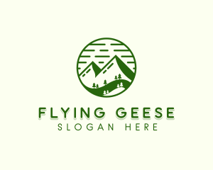 Forest Mountain Trees logo design