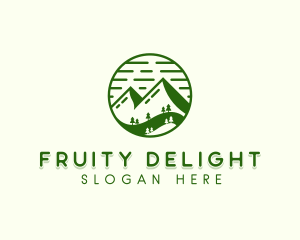 Forest Mountain Trees logo design