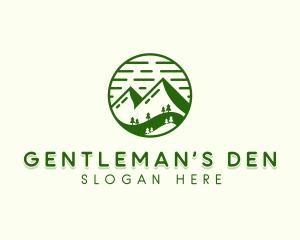 Forest Mountain Trees logo design