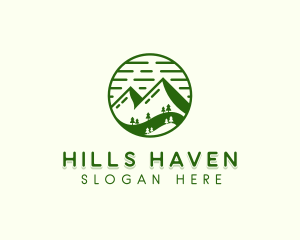 Forest Mountain Trees logo design