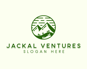 Forest Mountain Trees logo design