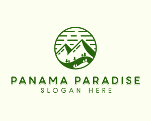 Forest Mountain Trees logo design