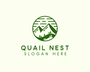 Forest Mountain Trees logo design