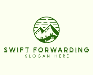 Forest Mountain Trees logo design