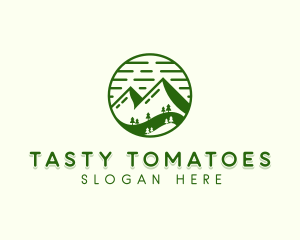 Forest Mountain Trees logo design