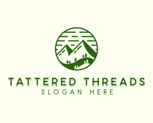 Forest Mountain Trees logo design