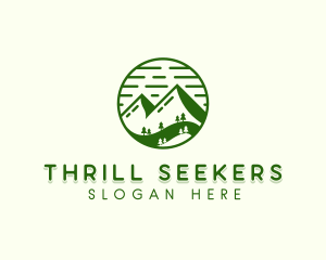 Forest Mountain Trees logo design