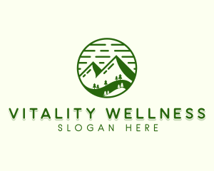 Forest Mountain Trees logo design