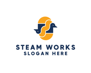 Steam - Smoke Bird Lounge logo design