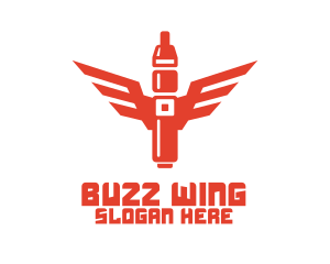 Orange Vape Wings logo design