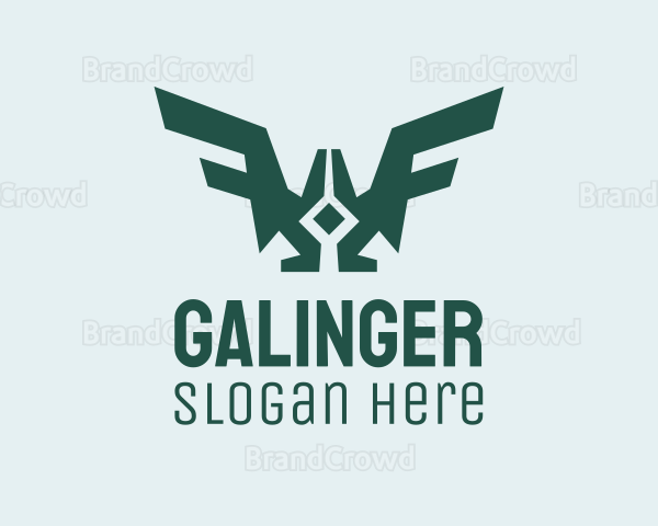 Modern Cool Bird Wings Logo