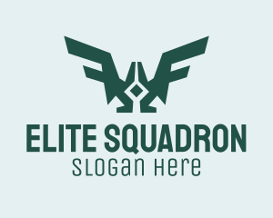 Squadron - Modern Cool Bird Wings logo design