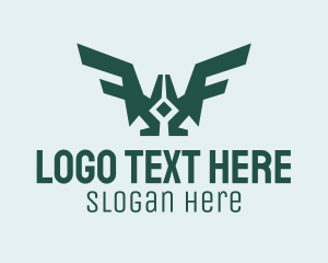 Team - Modern Cool Bird Wings logo design