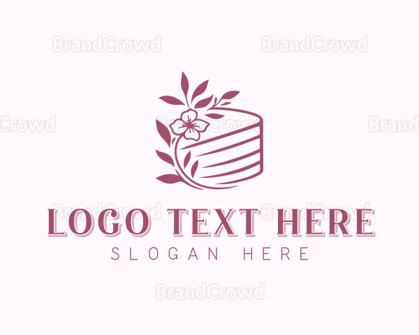 Cake Floral Wedding Logo