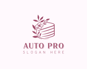 Cake Floral Wedding Logo