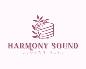 Cake Floral Wedding Logo