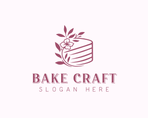 Cake Floral Wedding logo design