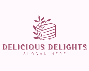 Cake Floral Wedding logo design