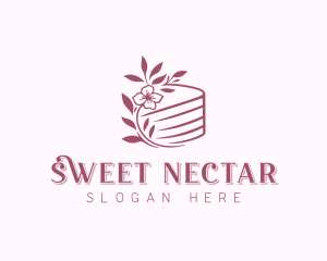 Cake Floral Wedding logo design