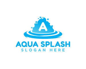 Bathing - Clean Bubbles Laundry logo design