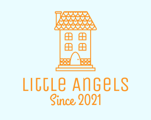 Mortgage - Orange Love House logo design
