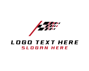 Pit Stop - Racing Flag Speed logo design