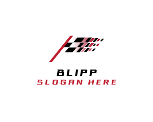 Racer - Racing Flag Speed logo design